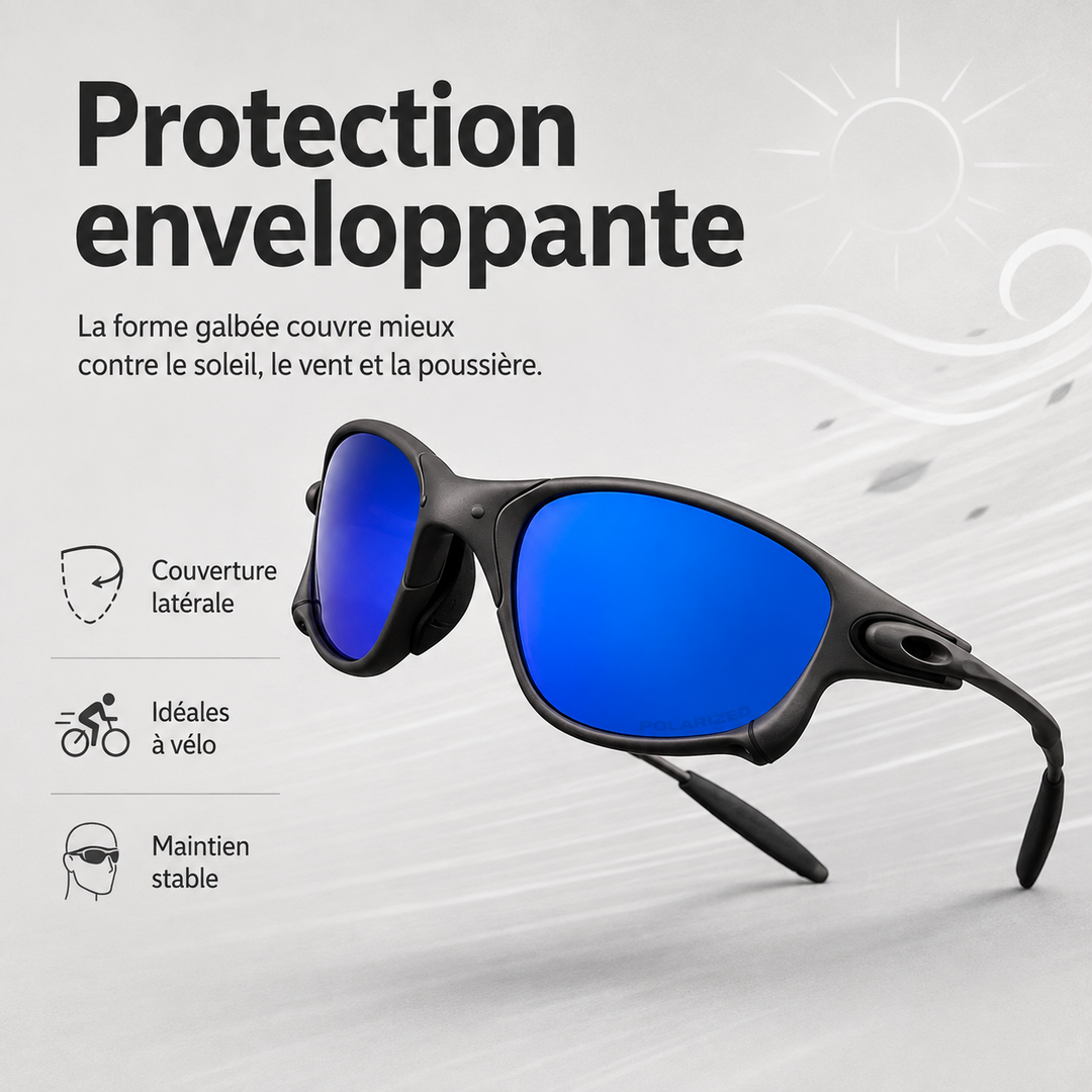 Améliorez vos performances avec les lunettes de soleil sport Trail Valley, polarisées et ultra-légères.
