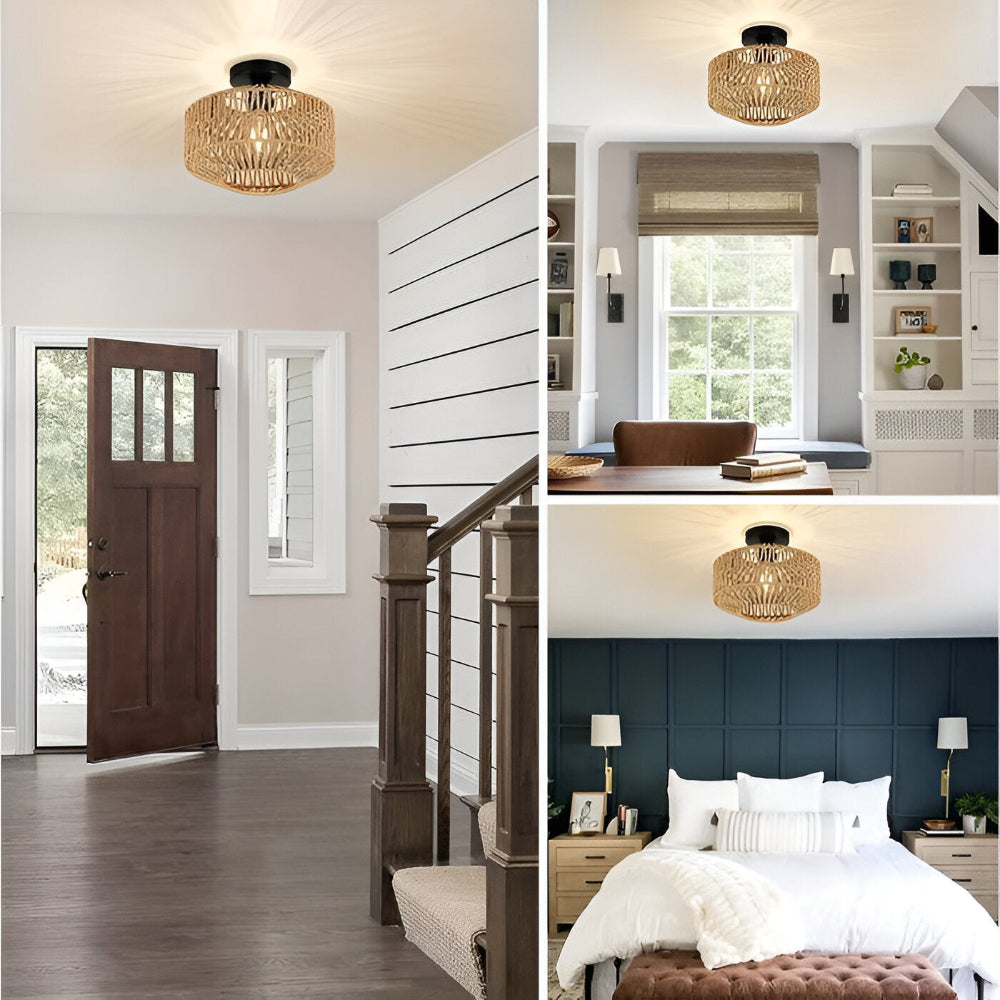 Luminaire suspendu style bohème Ravira. Idéal pour un éclairage ambiant dans le salon ou la chambre.