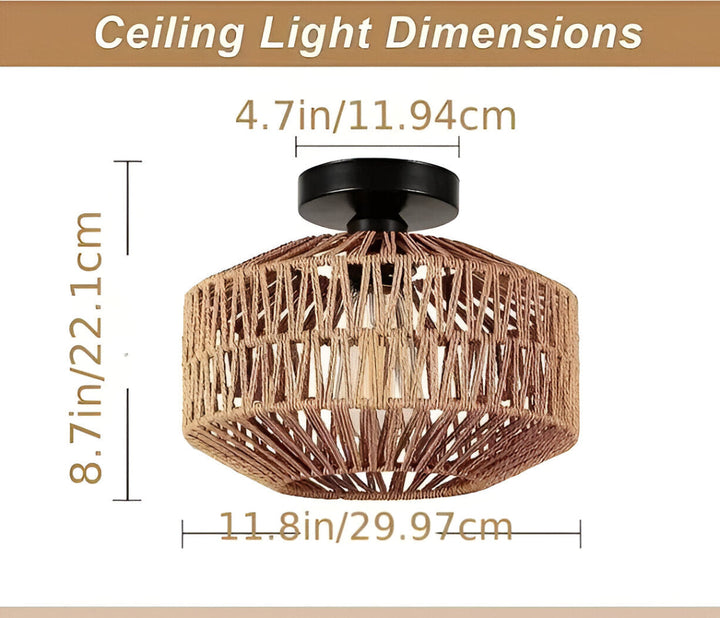 Lampe bohème Ravira. Luminaire suspendu pour un design unique et une lumière ambiante en salon ou chambre.