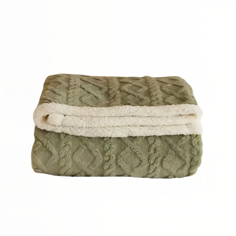 Couverture polaire réversible de qualité supérieure, pour un confort durable et une chaleur enveloppante.