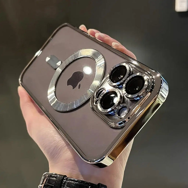 Coque transparente souple en TPU pour iPhone, avec protection MagSafe et fonction antichoc.