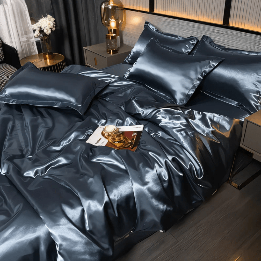 Ensemble de literie en soie de mûrier pour chambre, douceur, luxe et bien-être assurés.