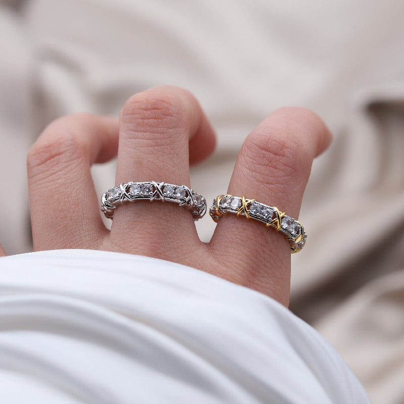 Bijou ajustable zirconium/titane, bague anti-anxiété et digestion, cadeau bien-être et énergie zen.