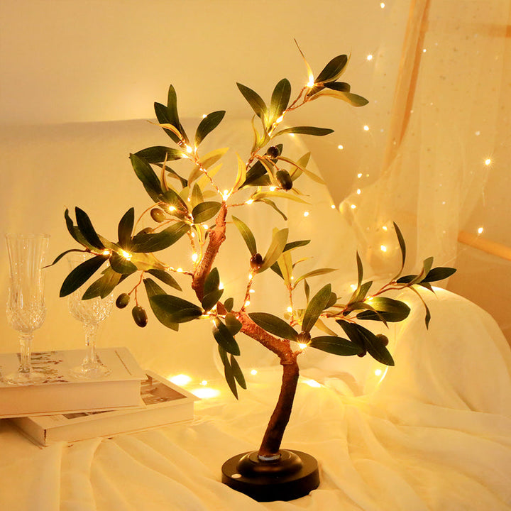 Lampe de table LED en forme d'arbre lumineux, idéal pour une décoration unique et une lumière d'ambiance.