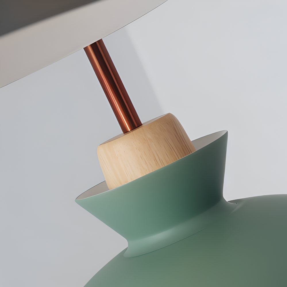Plafonnier moderne coloré, lampe suspendue macaron pour chambre ou bureau.