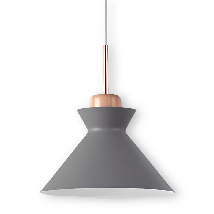 Lampe suspendue macaron colorée, design dôme contemporain pour un intérieur lumineux.