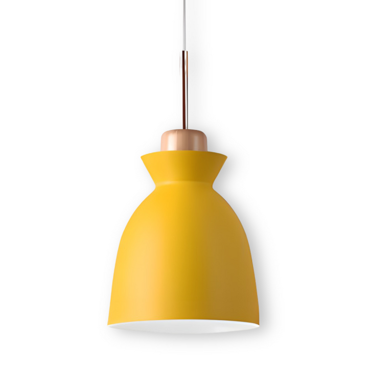 Plafonnier moderne coloré, lampe suspendue macaron, accent lumineux pour votre déco.