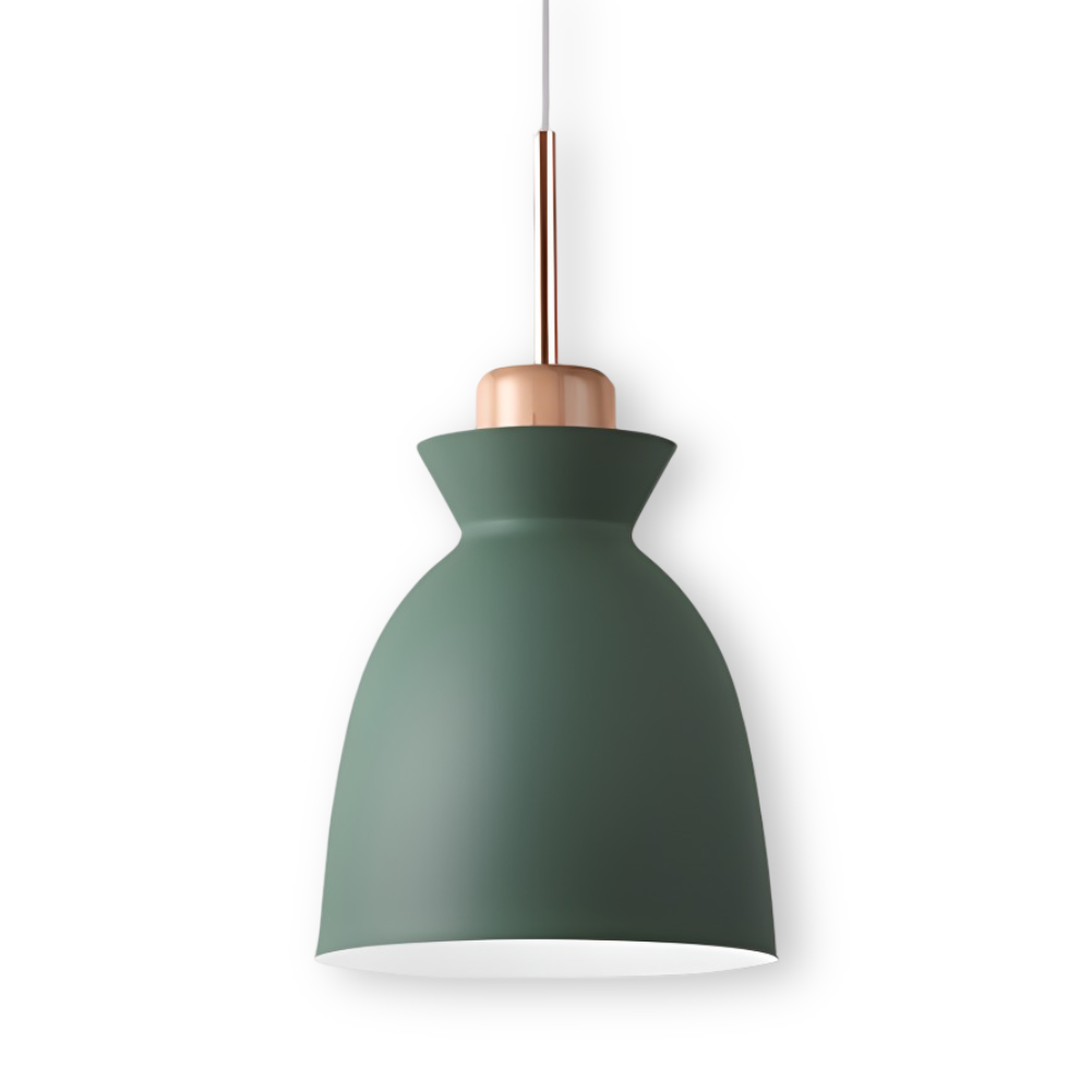 Suspension design macaron, lampe colorée en forme de dôme, idéale pour éclairage moderne.
