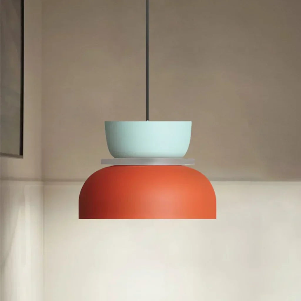 Suspension macaron moderne, éclairage chaleureux pour salle à manger, cuisine ou chambre.