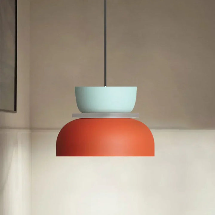 Suspension macaron moderne, éclairage chaleureux pour salle à manger, cuisine ou chambre.