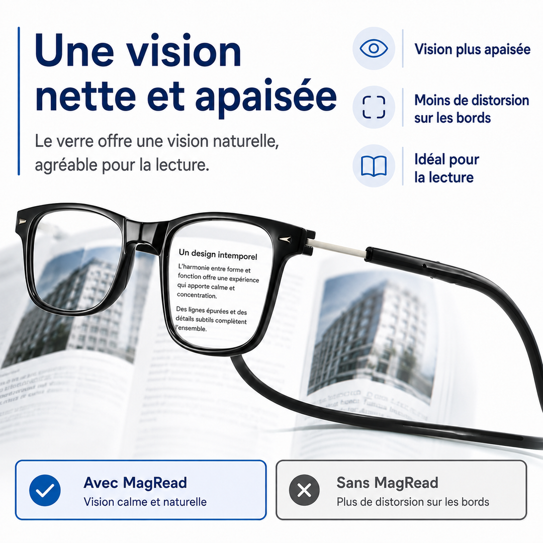 Travaillez sur écran confortablement avec ces lunettes anti-lumière bleue magnétiques, pour une vision claire.