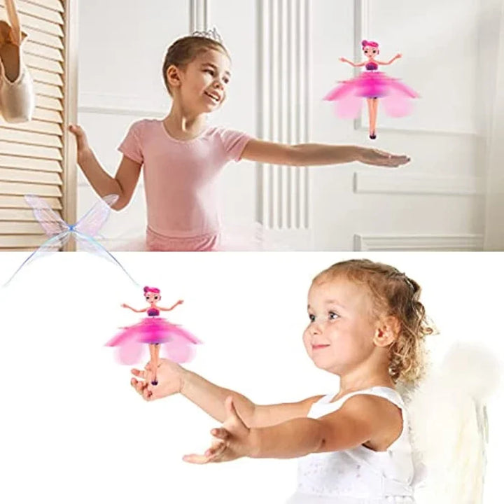 Jouet fée volante pour jeu intérieur, avec contrôle gestuel. Parfait pour stimuler l'imagination des enfants.