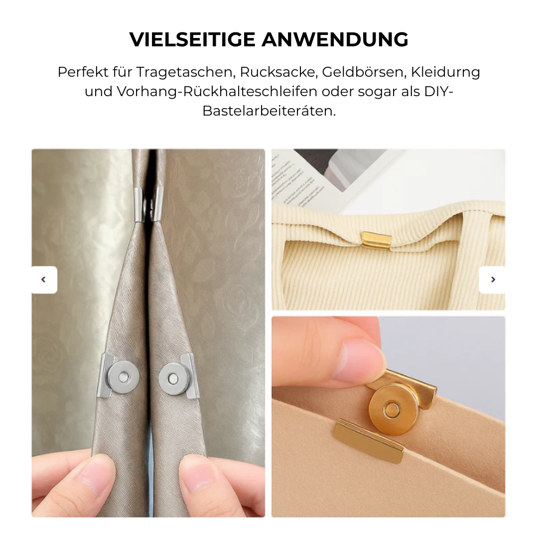 Fermeture invisible MagniClick pour confection de vêtements, sécurité et style DIY.