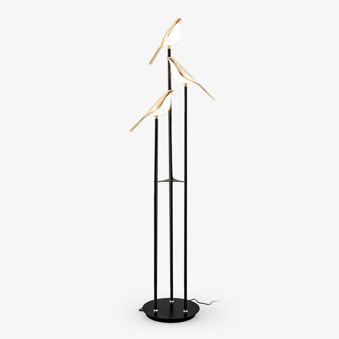 Ambiance chic : Lampe sur pied LED Perchée de Pie, la touche finale pour un salon élégant.