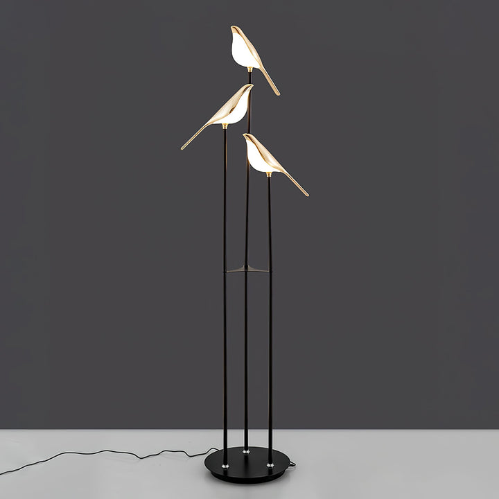Apportez une touche de nature moderne avec la lampe sur pied LED Perchée de Pie.