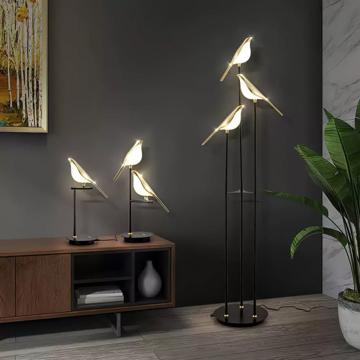 Lampe sur pied LED Perchée de Pie, un chef-d'œuvre de design pour un éclairage d'exception.