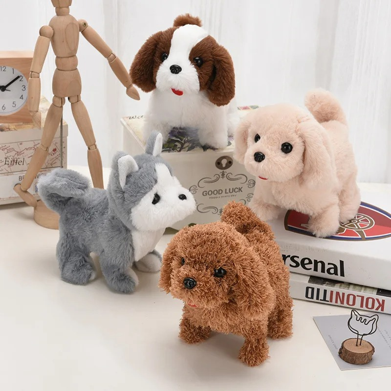 Chien robot interactif BarkyBot pour enfants, jouet électronique intelligent et éducatif.