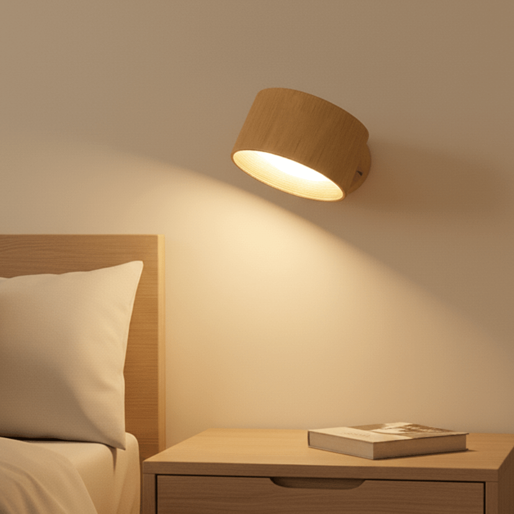 Lampe murale scandinave sans fil LED design moderne pour intérieur, rechargeable et élégante.