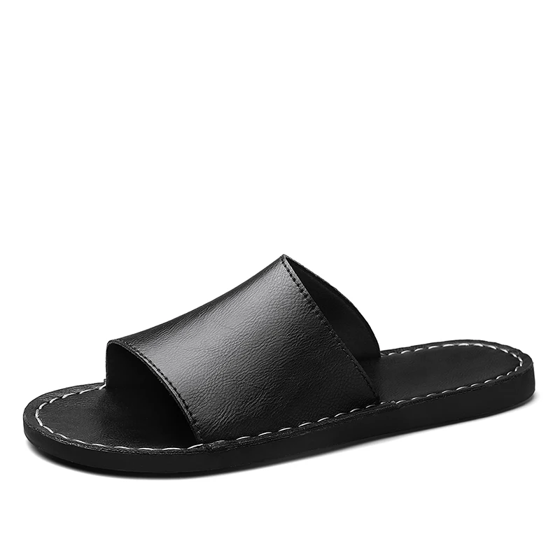 Mules pour hommes, design croisé, légères et confortables, parfaites pour les vacances d'été, disponibles en noir.