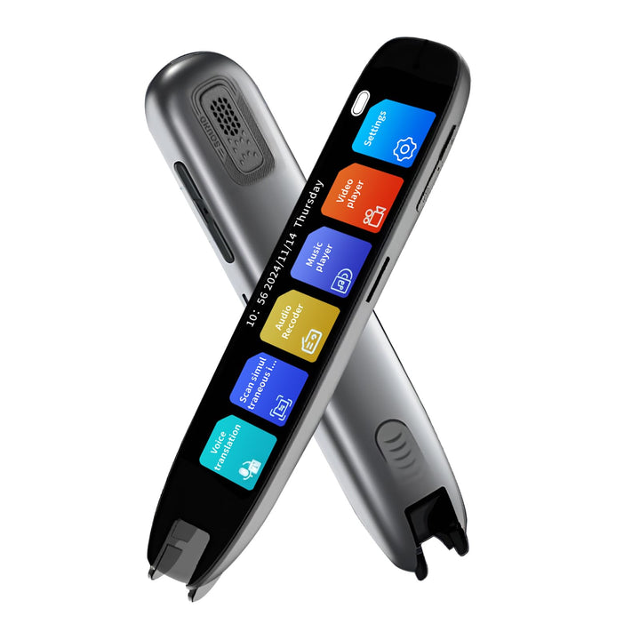 Stylo de traduction intelligent scannant du texte pour traduction instantanée de 142 langues, idéal voyage et étude.