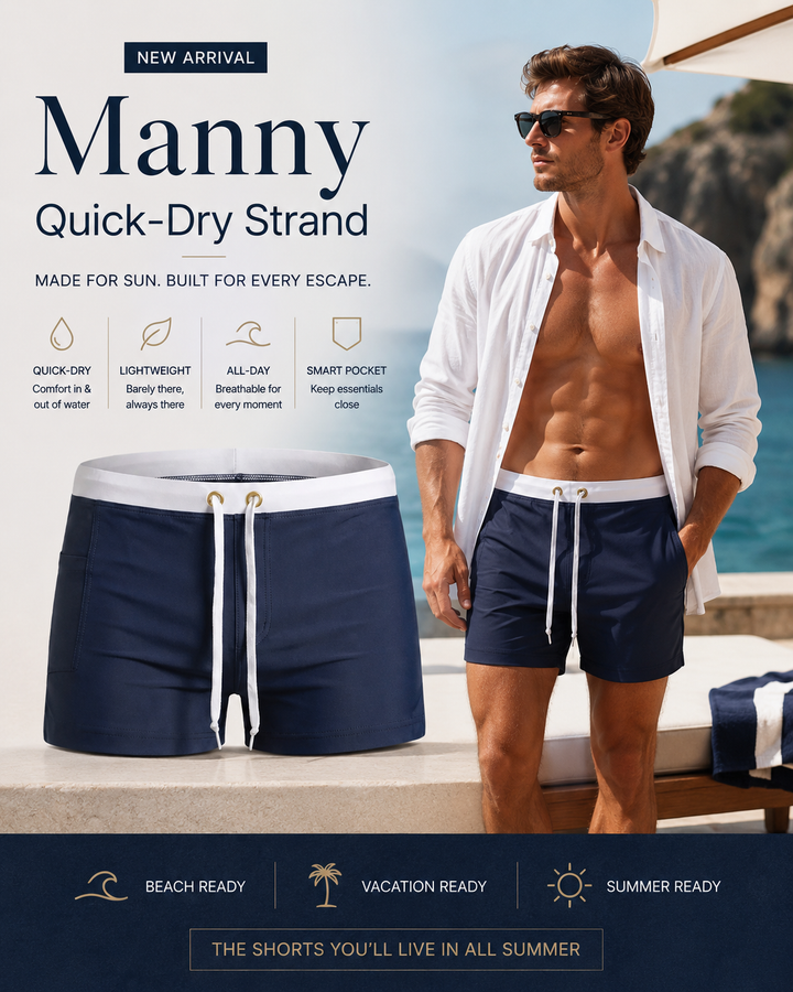 Maillot de bain homme, séchage rapide et ultra léger pour la plage ou piscine.