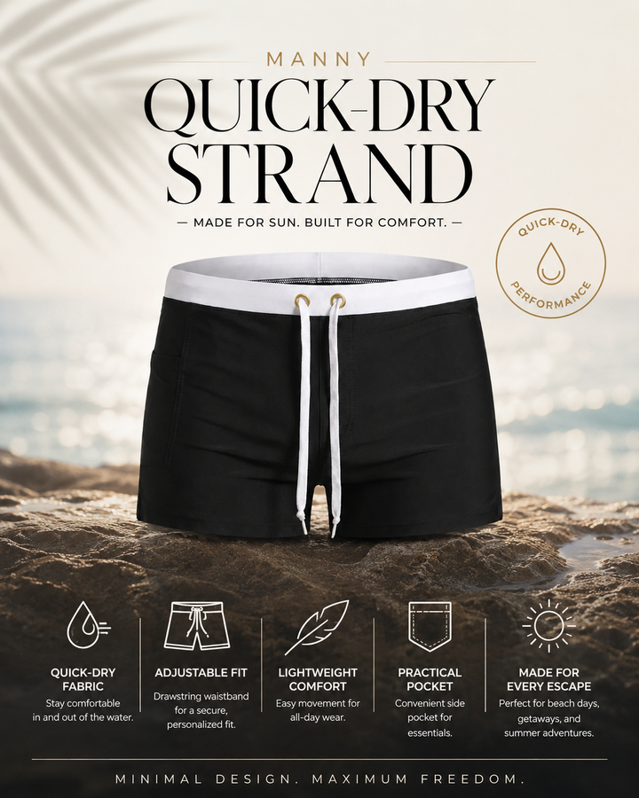Short de bain homme vert, confortable pour plage et séchage éclair.