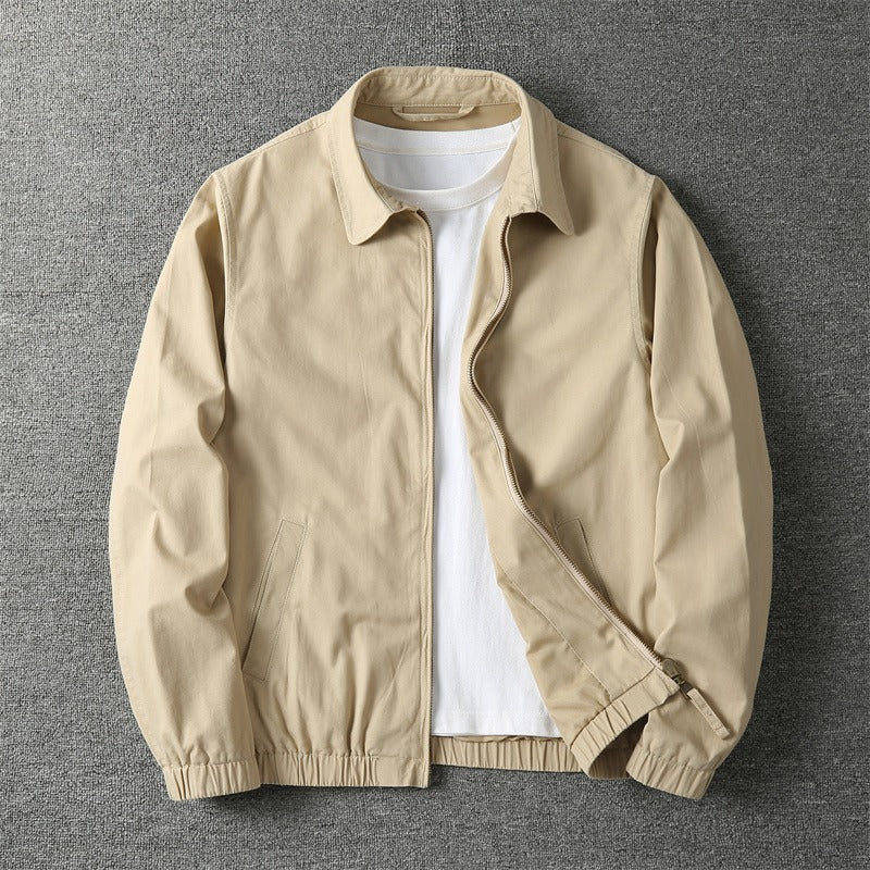 Blouson homme David décontracté, coupe relax. Veste urbaine zippée, idéale pour toutes saisons, confortable et élégante.