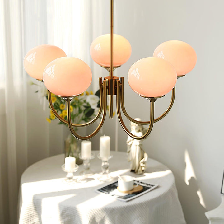 Luminaire suspension Marshmallow moderne, ambiance unique.
