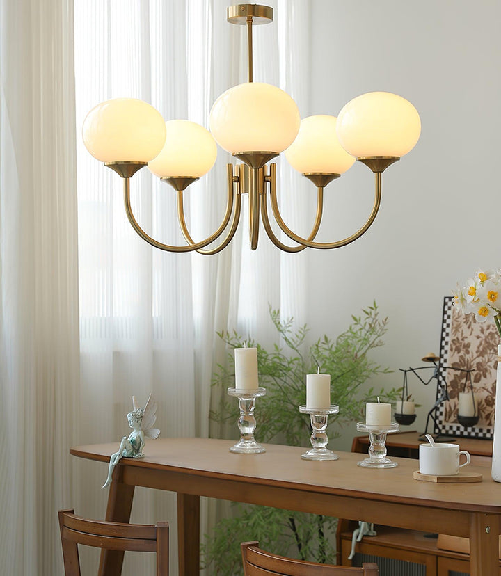 Luminaire suspension Marshmallow design, salon/chambre.
