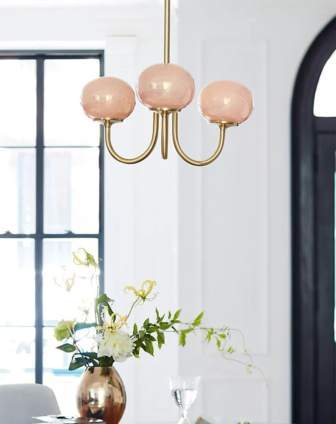 Lustre LED dimmable Marshmallow, ambiance chaleureuse.