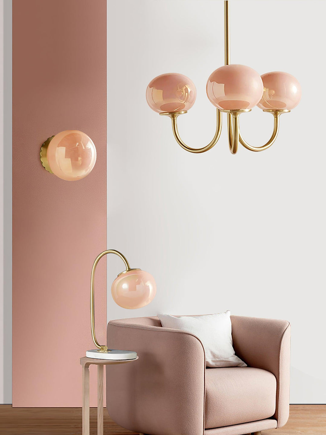 Luminaire suspension Marshmallow, LED pour salon raffiné.