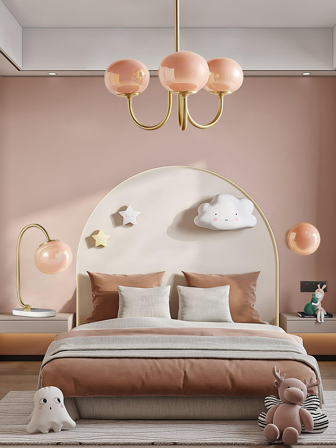 Suspension luminaire Marshmallow moderne, éclairage stylé.