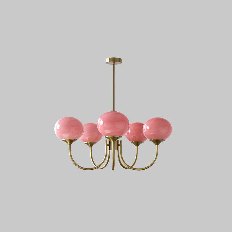 Luminaire suspension Marshmallow, LED ambiance salon.