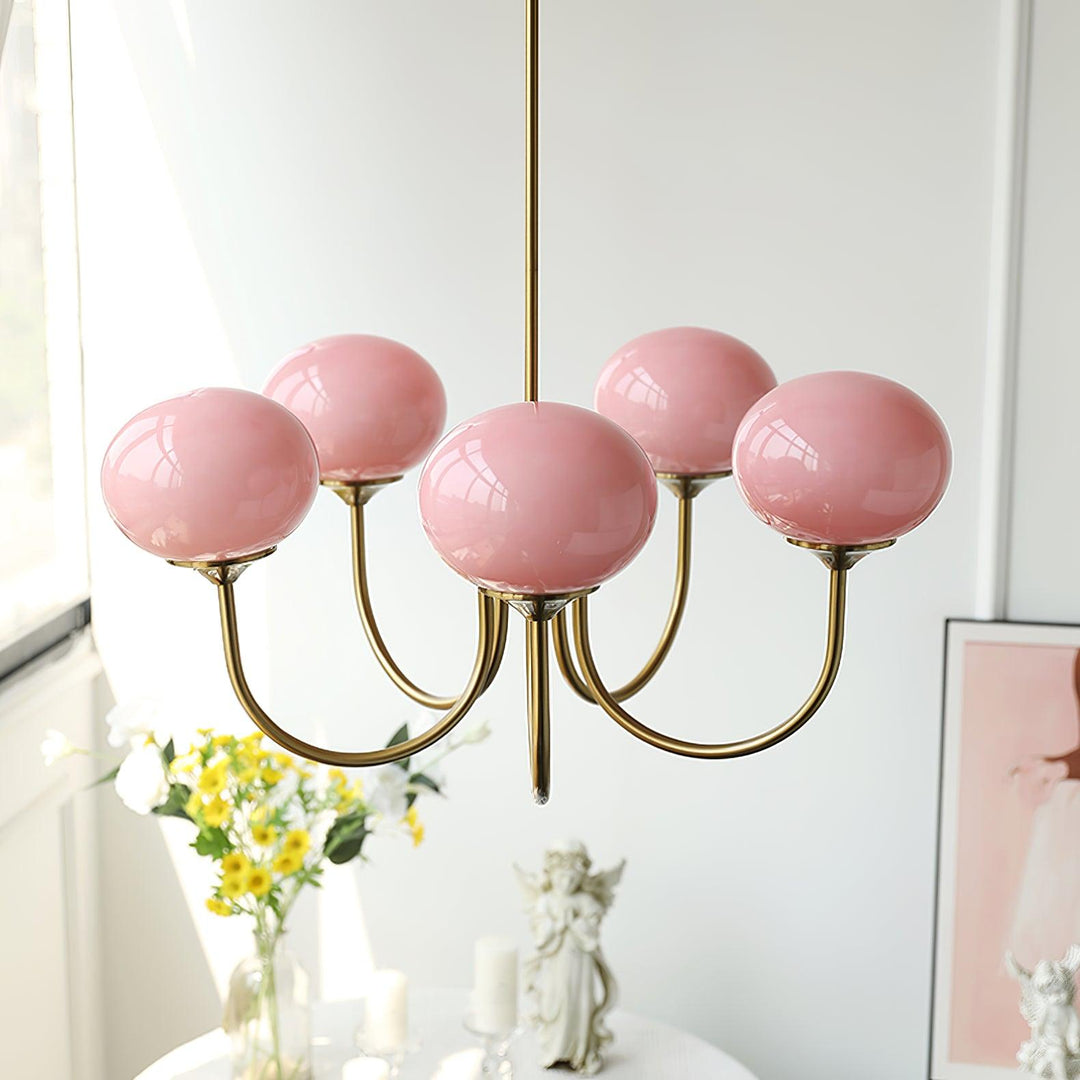 Lustre LED dimmable Marshmallow, design élégant pour salon.