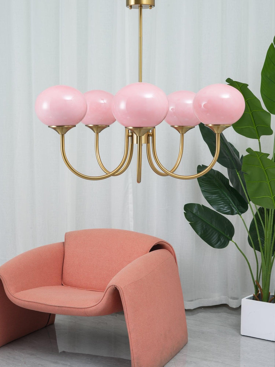 Lustre design moderne Marshmallow, éclairage salon unique.