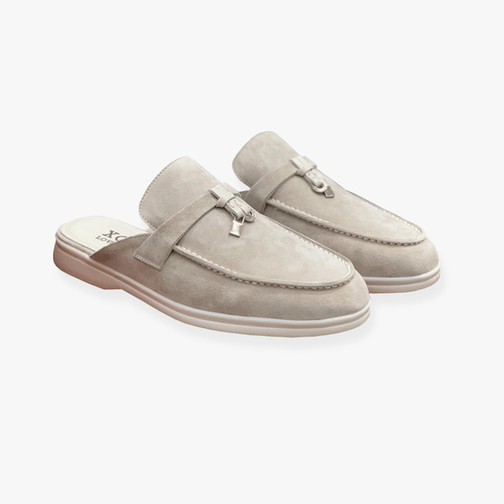 Mules plates à boucle pour femme, confort supérieur, style décontracté chic, été.
