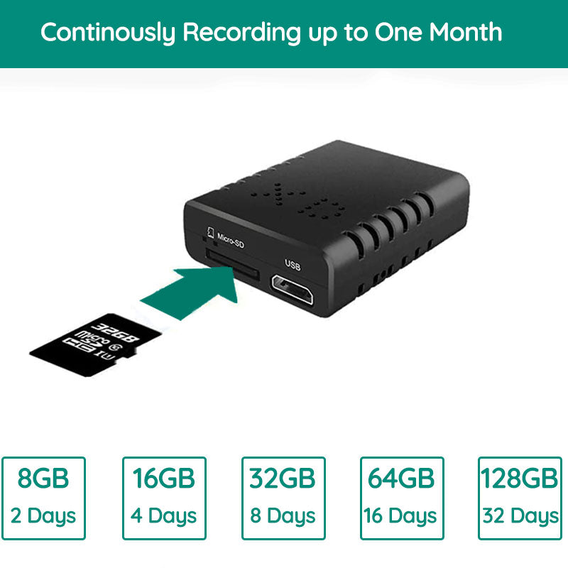 Caméra intérieure HD sans fil avec micro, offrant une surveillance discrète et un accès facile via WiFi.