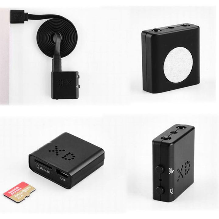 Petite caméra de surveillance WiFi HD, idéale pour une sécurité discrète et un enregistrement facile.