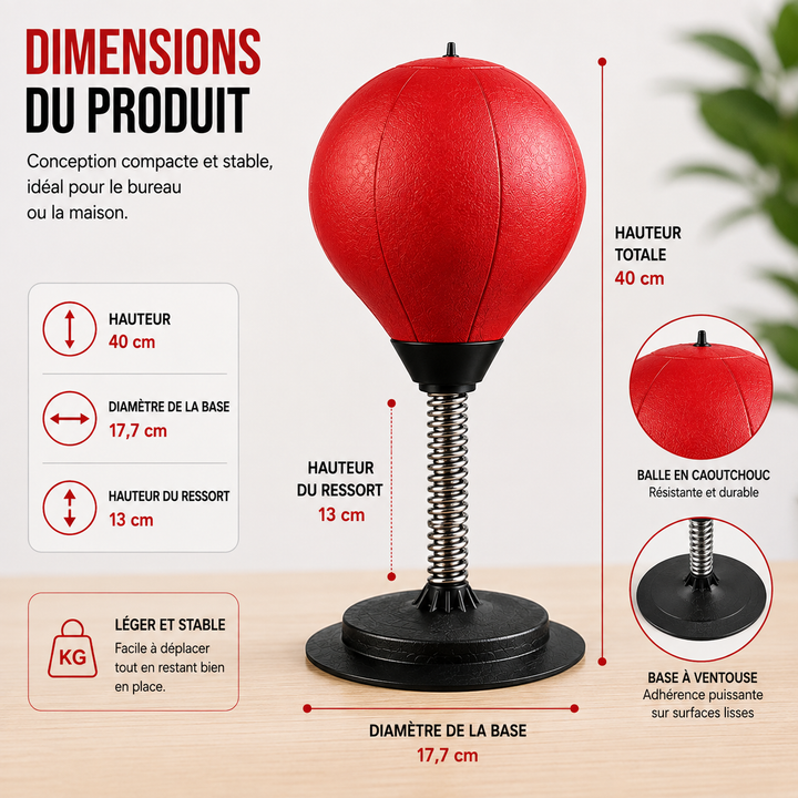 MindStrike : sac de frappe anti-stress portable, parfait pour évacuer la tension et améliorer l'énergie.