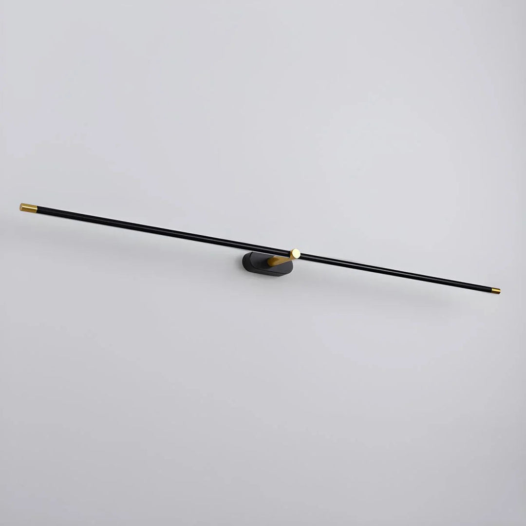 Luminaire LED linéaire doré. Éclairage mural moderne et élégant pour tout intérieur, y compris la salle de bain.
