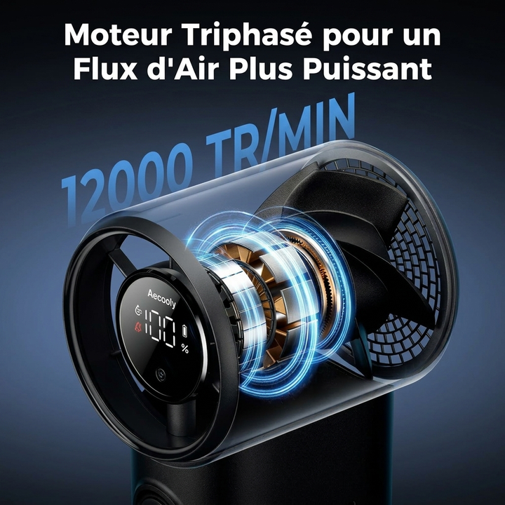 Profitez de la fraîcheur estivale avec ce ventilateur brumisateur portable rechargeable. Idéal pour le bureau, voyage, ou extérieur.