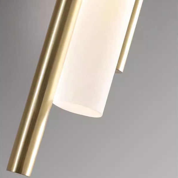 Luminaire mural LED design or. Applique cylindre en fer, idéale pour éclairage ambiant chambre.