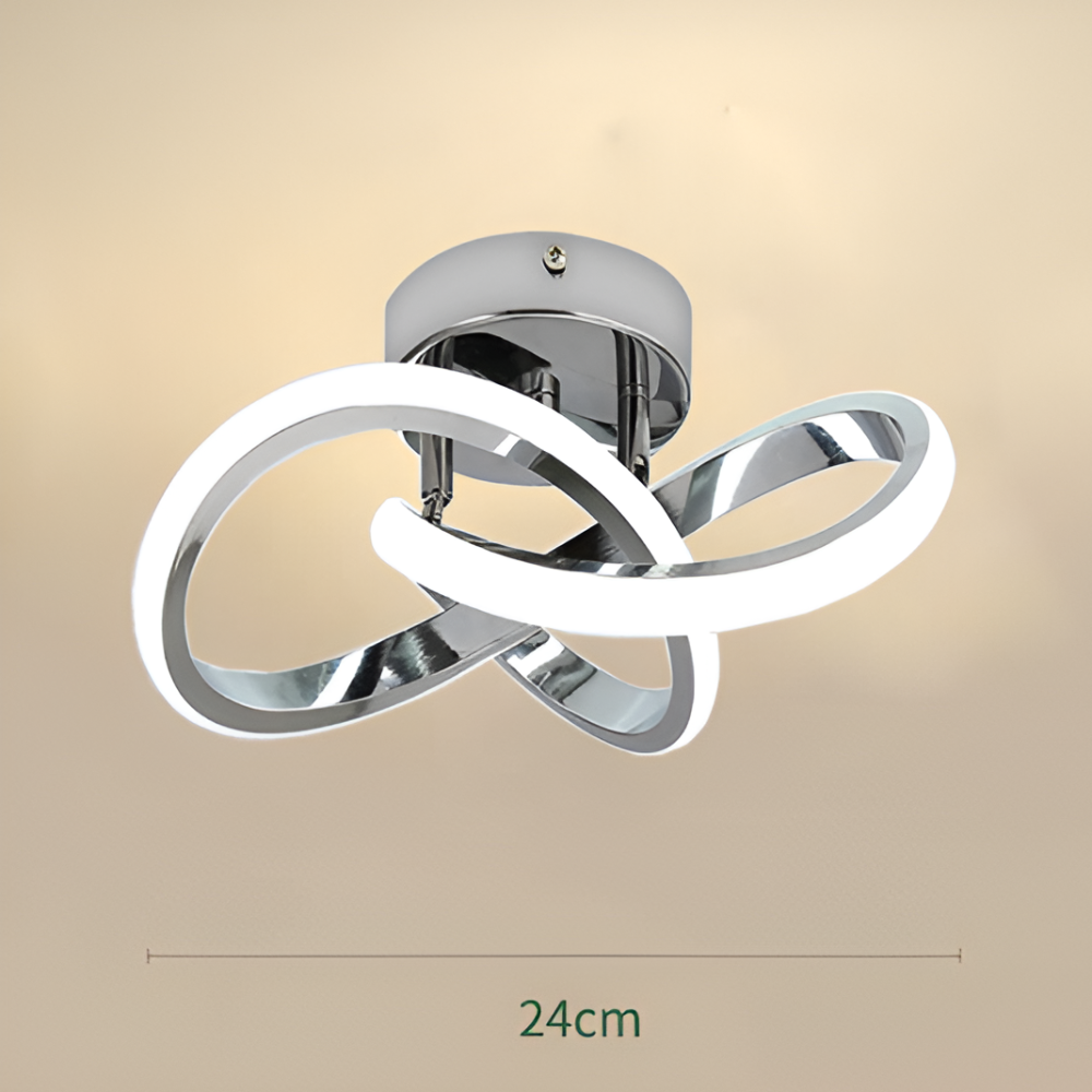 Luminaire moderne LED Ø24 cm, éclairage abstrait et dimmable pour maison.