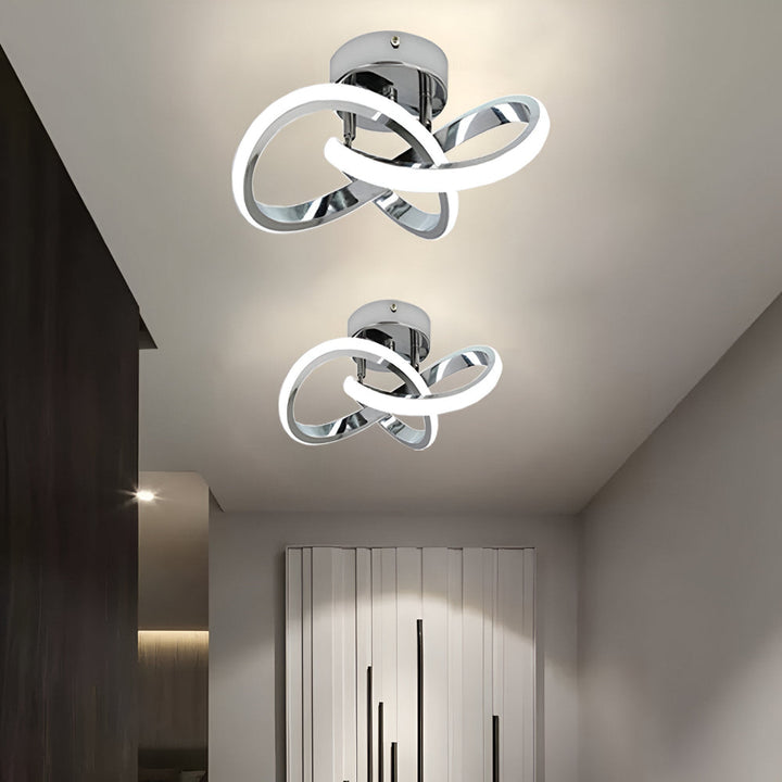 Éclairage de plafond LED dimmable, style abstrait contemporain pour maison.