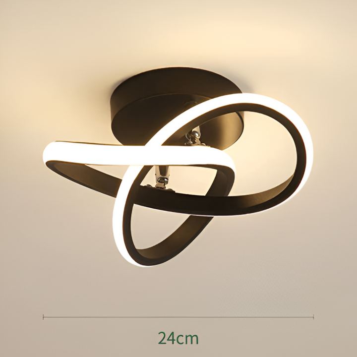 Plafonnier LED Ø24 cm, éclairage puissant et dimmable, économie d'énergie.