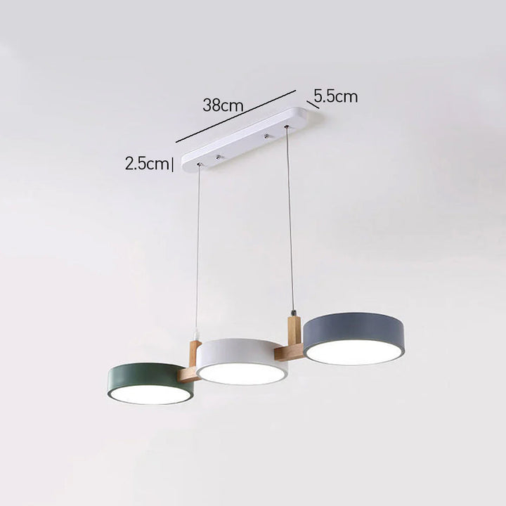 Luminaire LED suspendu moderne, éclairage design pour cuisine, salle à manger ou salon.