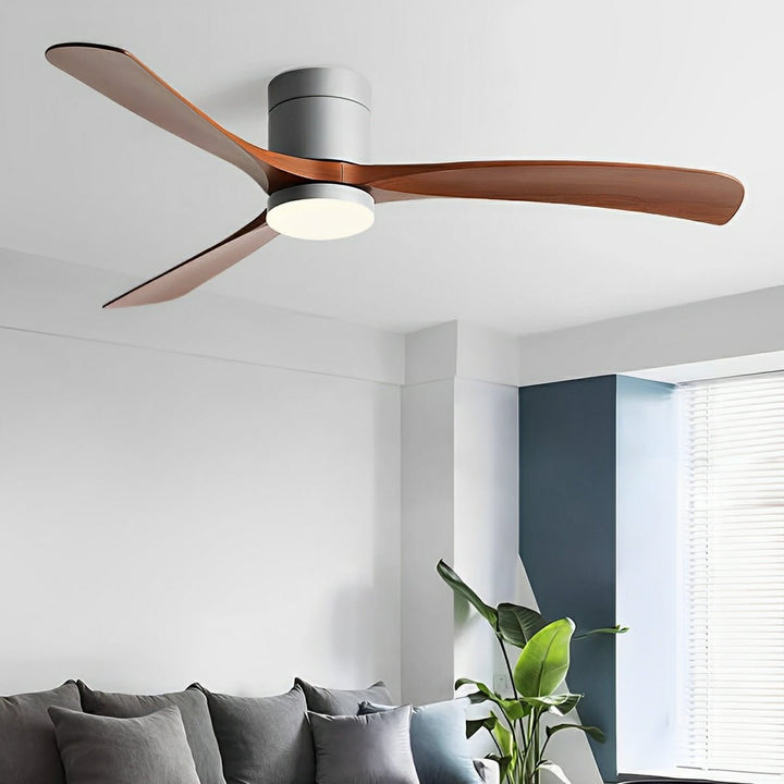 Profitez d'un air frais et d'une lumière efficace avec ce ventilateur de plafond moderne pour chambre ou bureau.