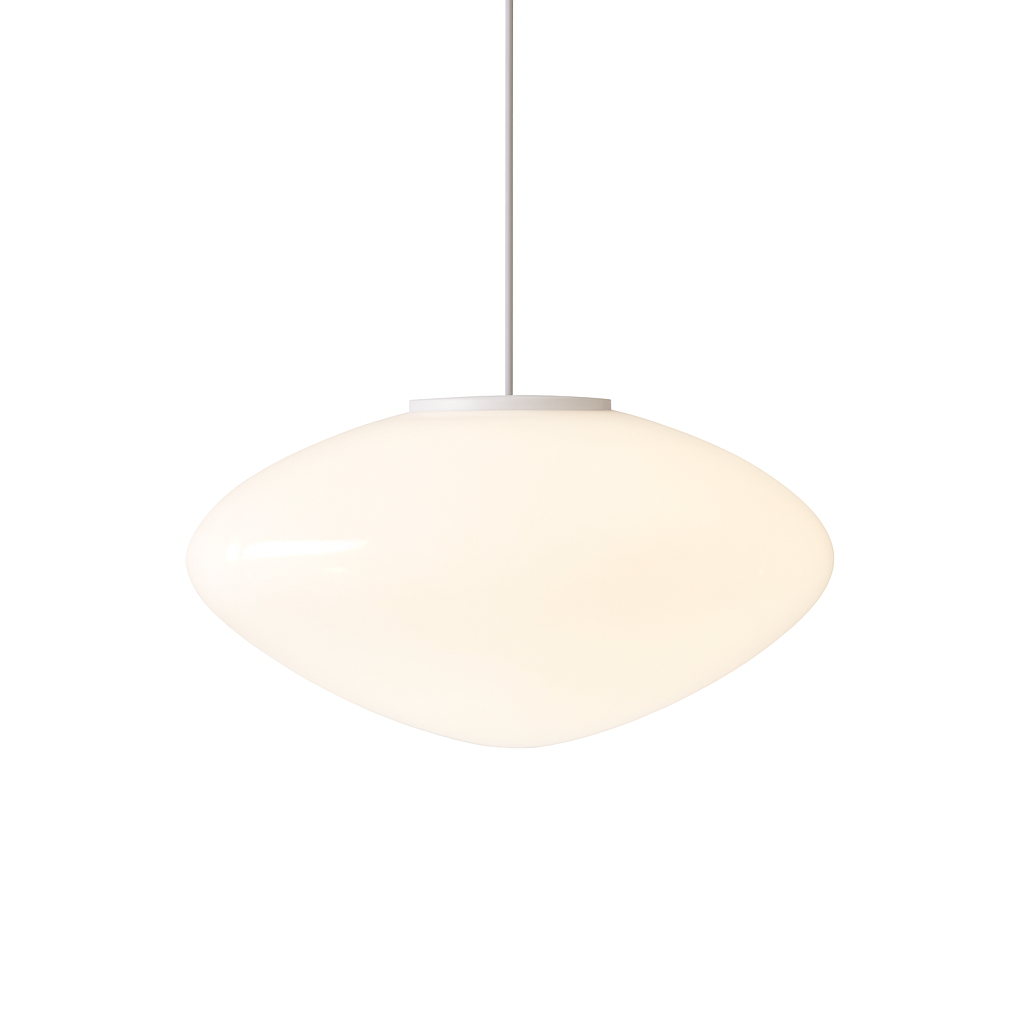 Lampe suspendue scandinave minimaliste, idéale pour salon ou salle à manger, style danois épuré.