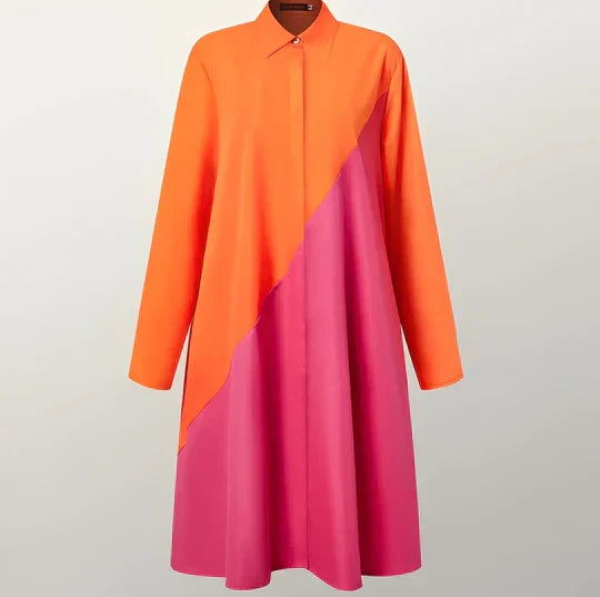 Robe chemise femme décontractée et chic, design élégant avec boutons, parfaite pour une allure polyvalente.