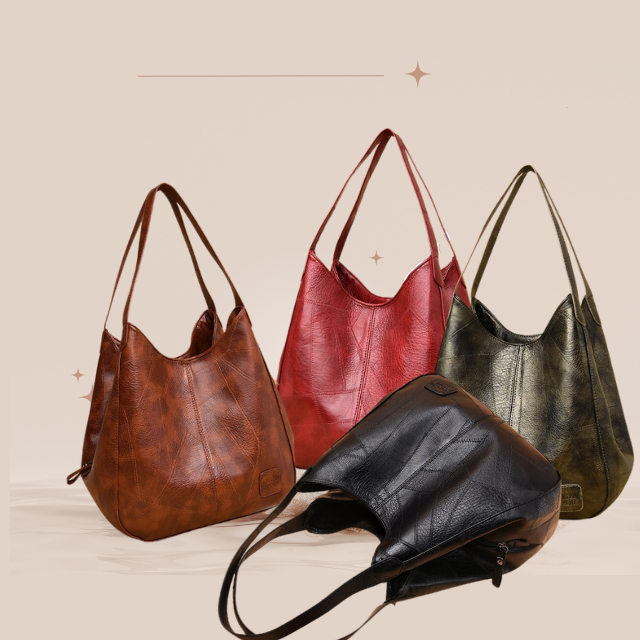 Sac à épaule confortable en cuir véritable, accessoire chic pour femme.